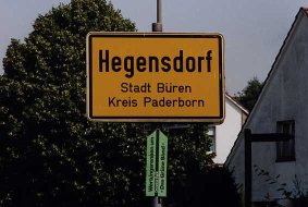 photograph of Hegensdorf sign
